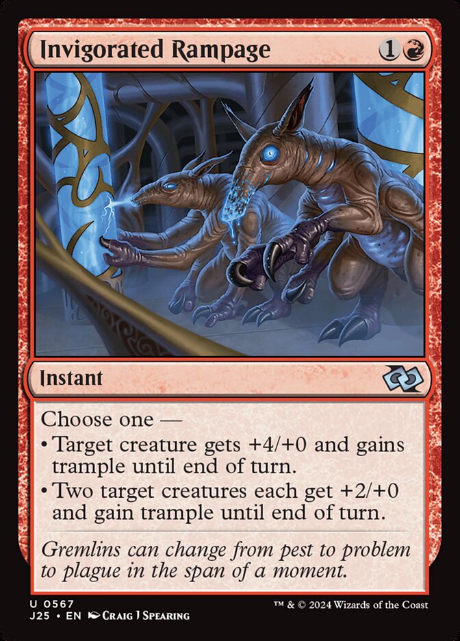 Invigorated Rampage J25-567 Foundations Jumpstart Magic card