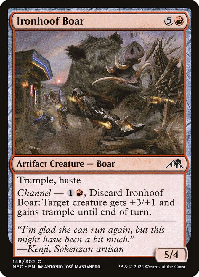 Ironhoof Boar NEO-148 Kamigawa: Neon Dynasty Magic card