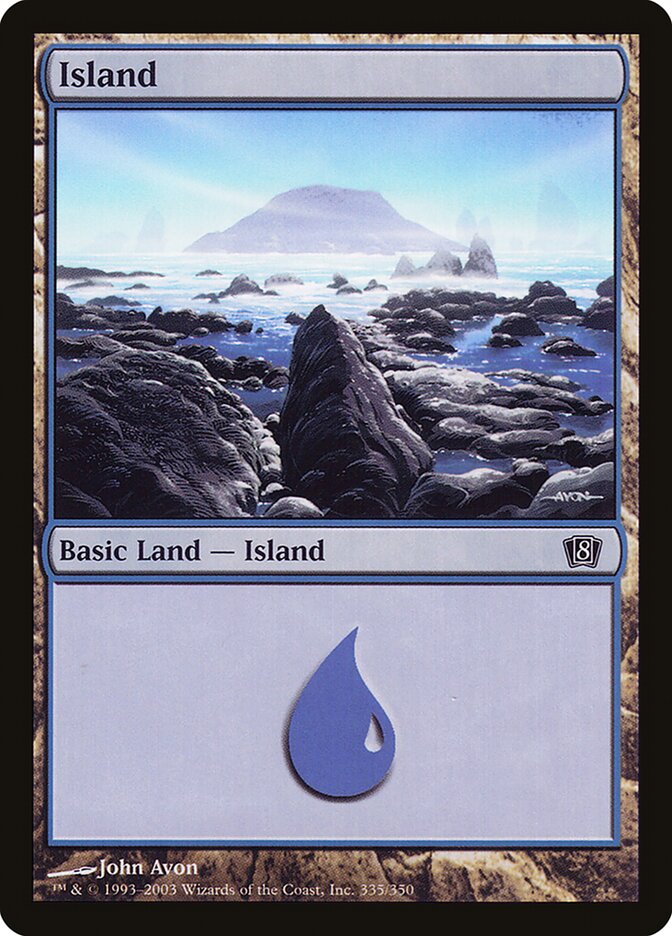 Island 8ED-335STAR Eighth Edition Magic card