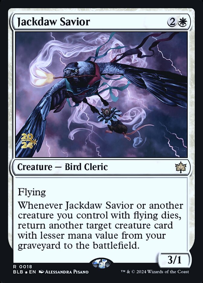 Jackdaw Savior PBLB-18S Bloomburrow Promos Magic card