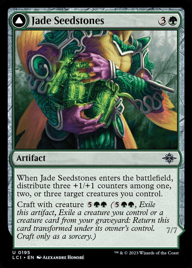 Jade Seedstones // Jadeheart Attendant LCI-195 The Lost Caverns of Ixalan Magic card