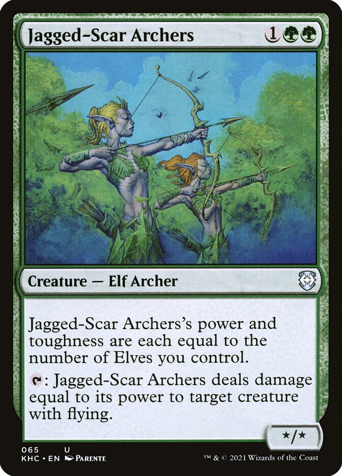 Jagged-Scar Archers KHC-65 Kaldheim Commander Magic card