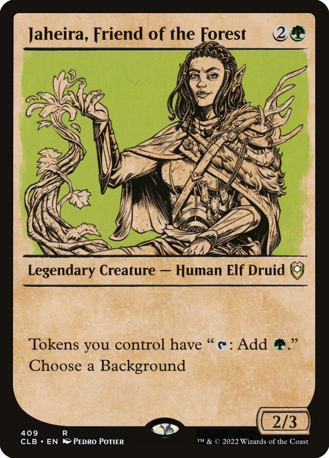 Jaheira, Friend of the Forest CLB-409 Commander Legends: Battle for Baldur's Gate Magic card