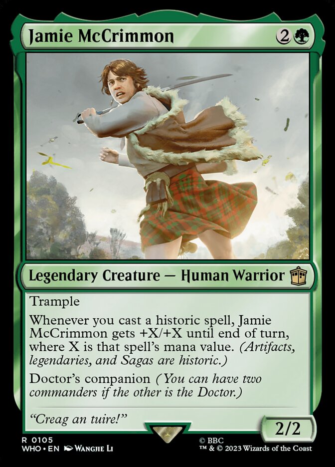 Jamie McCrimmon WHO-105 Doctor Who Magic card