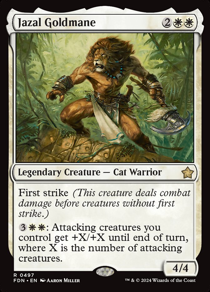 Jazal Goldmane FDN-497 Foundations Magic card