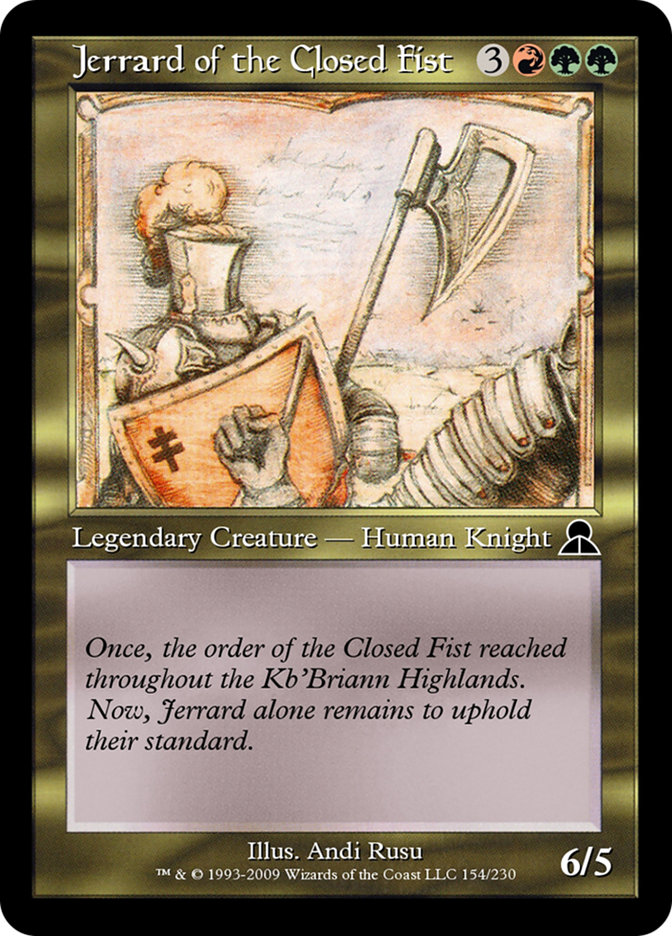 Jerrard of the Closed Fist ME3-154 Masters Edition III Magic card