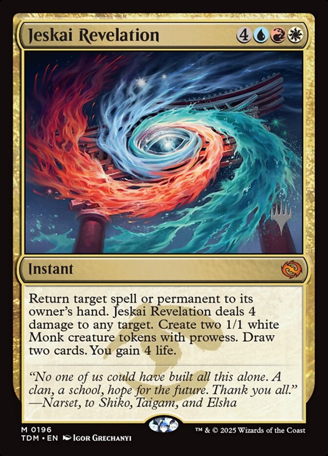 Jeskai Revelation PTDM-196P Tarkir: Dragonstorm Promos Magic card