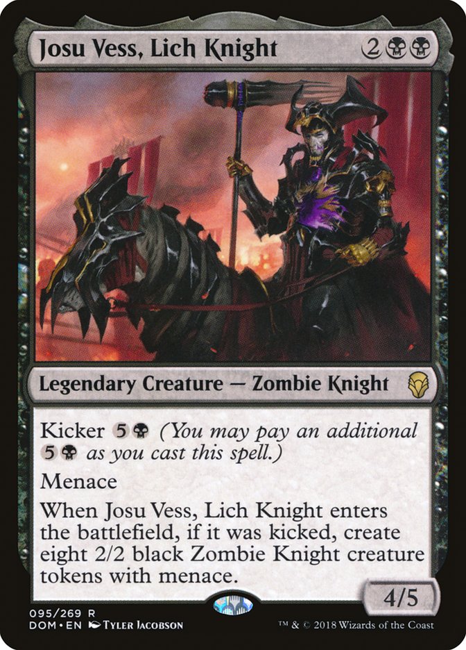 Josu Vess, Lich Knight DOM-95 Dominaria Magic card
