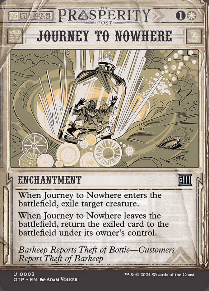 Journey to Nowhere OTP-3 Breaking News Magic card