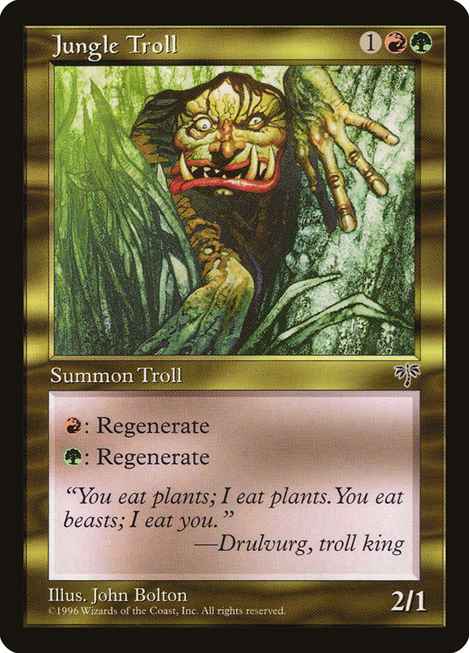 Jungle Troll MIR-269 Mirage Magic card