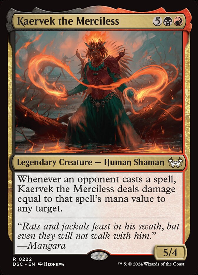 Kaervek the Merciless DSC-222 Duskmourn: House of Horror Commander Magic card