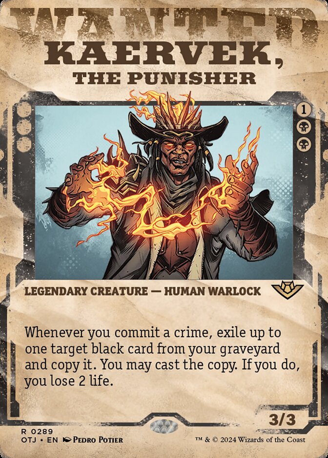 Kaervek, the Punisher OTJ-289 Outlaws of Thunder Junction Magic card