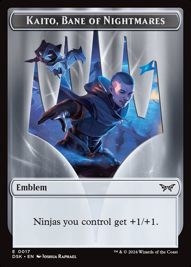 Kaito, Bane of Nightmares Emblem TDSK-17 Duskmourn: House of Horror Tokens Magic card