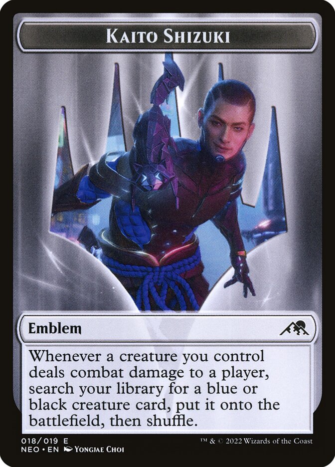 Kaito Shizuki Emblem TNEO-18 Kamigawa: Neon Dynasty Tokens Magic card