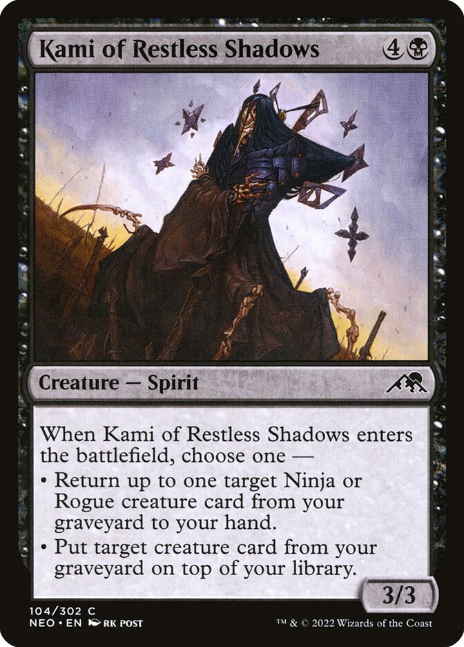 Kami of Restless Shadows NEO-104 Kamigawa: Neon Dynasty Magic card