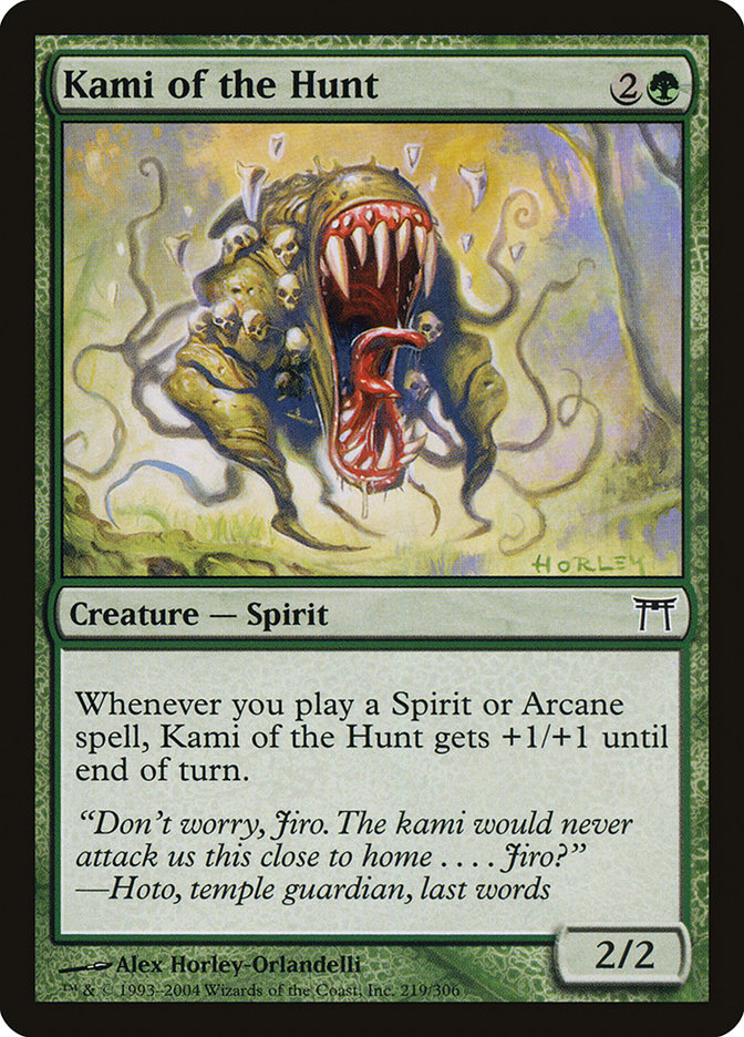 Kami of the Hunt CHK-219 Champions of Kamigawa Magic card