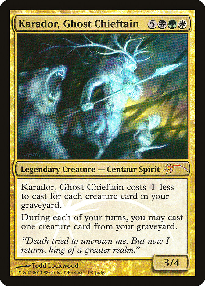 Karador, Ghost Chieftain J14-1 Judge Gift Cards 2014 Magic card