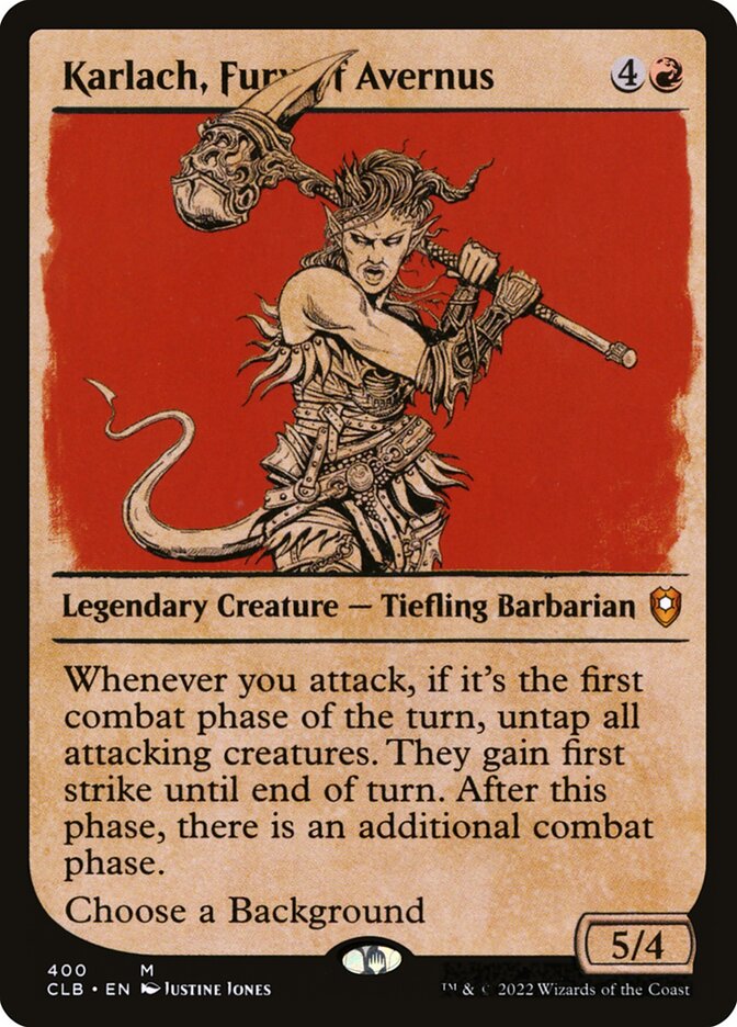 Karlach, Fury of Avernus CLB-400 Commander Legends: Battle for Baldur's Gate Magic card