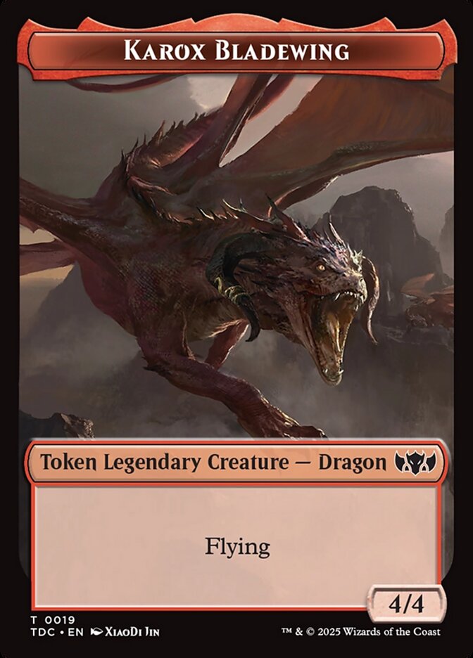 Karox Bladewing TTDC-19 Tarkir: Dragonstorm Commander Tokens Magic card