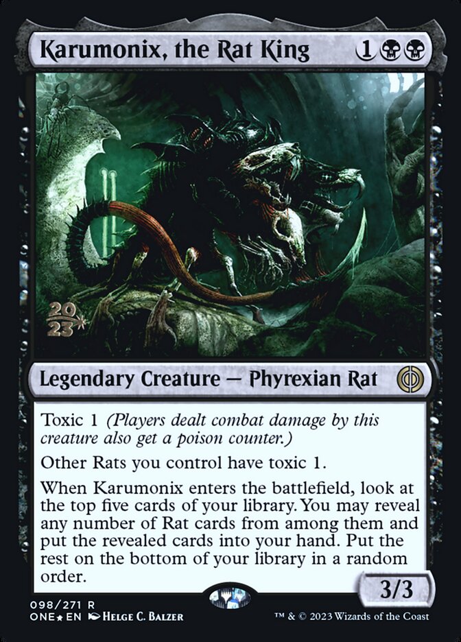 Karumonix, the Rat King PONE-98S Phyrexia: All Will Be One Promos Magic card