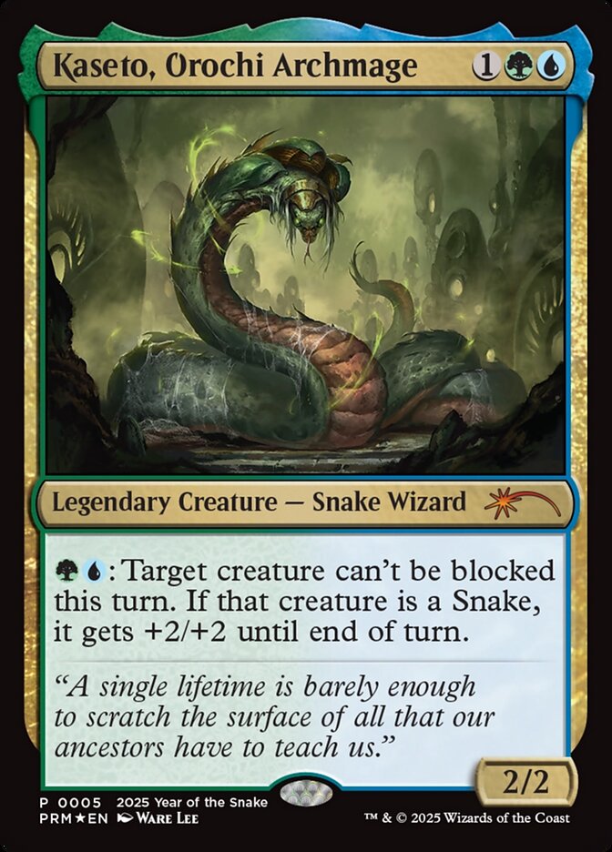 Kaseto, Orochi Archmage PL25-5 Year of the Snake 2025 Magic card