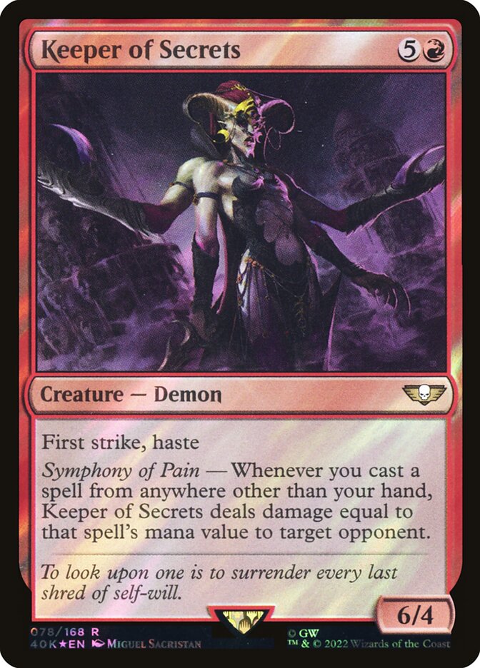 Keeper of Secrets 40K-78STAR Warhammer 40,000 Commander Magic card