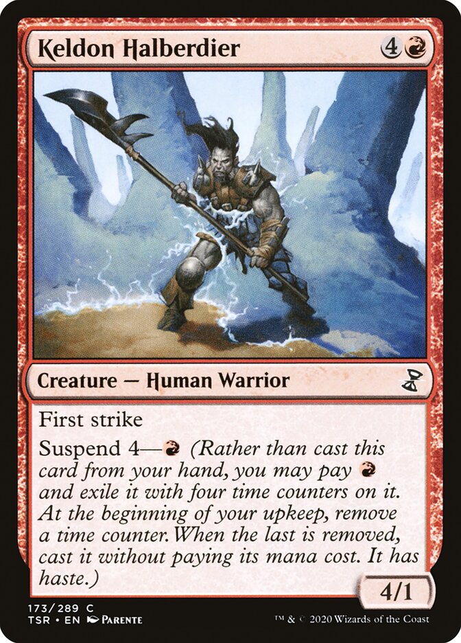 Keldon Halberdier TSR-173 Time Spiral Remastered Magic card