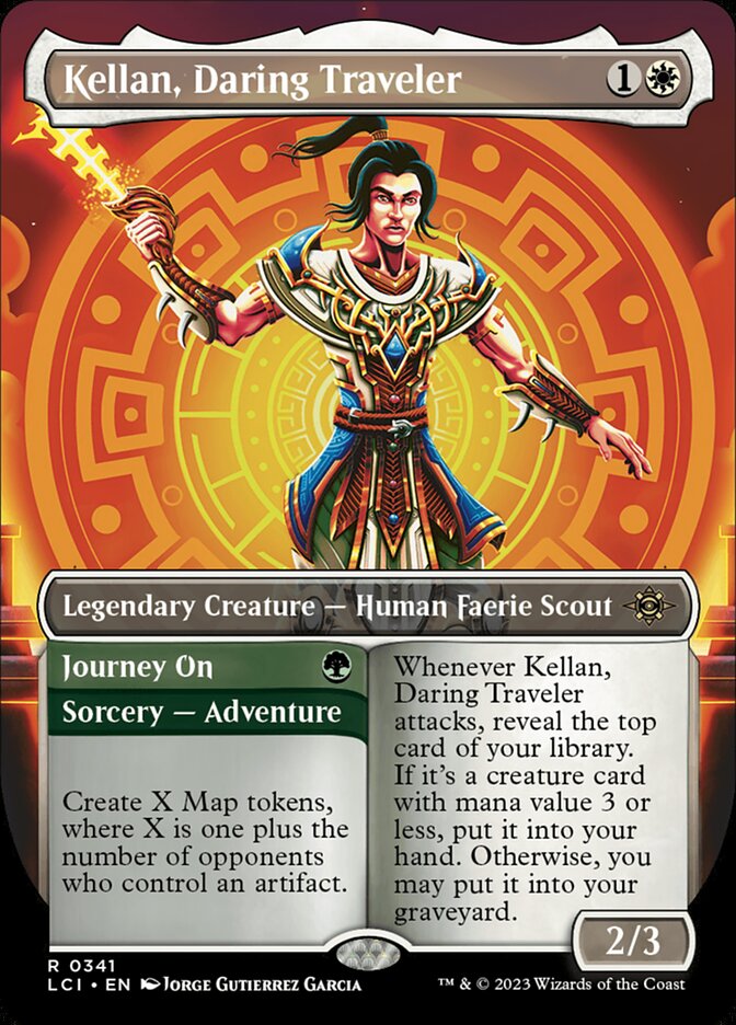 Kellan, Daring Traveler // Journey On LCI-341 The Lost Caverns of Ixalan Magic card