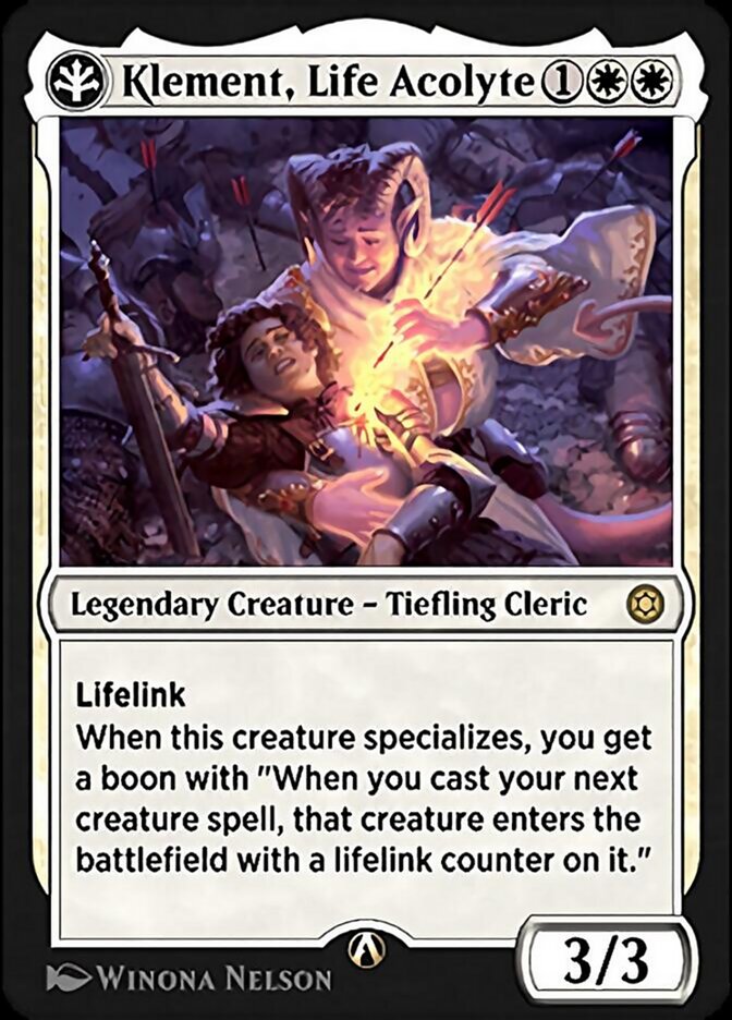 Klement, Life Acolyte HBG-1W Alchemy Horizons: Baldur's Gate Magic card