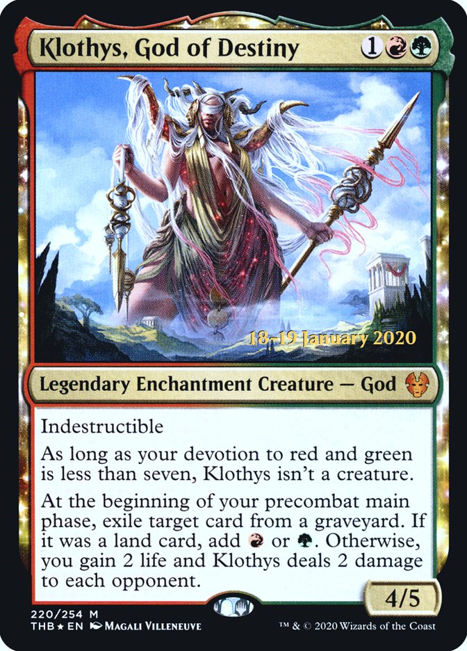 Klothys, God of Destiny PTHB-220S Theros Beyond Death Promos Magic card