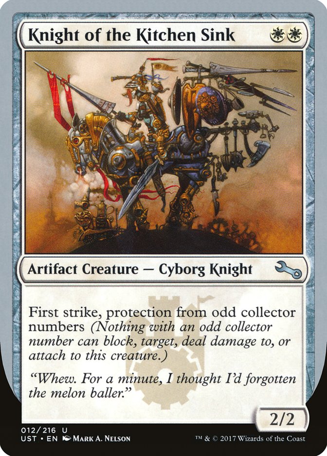 Knight of the Kitchen Sink UST-12D Unstable Magic card