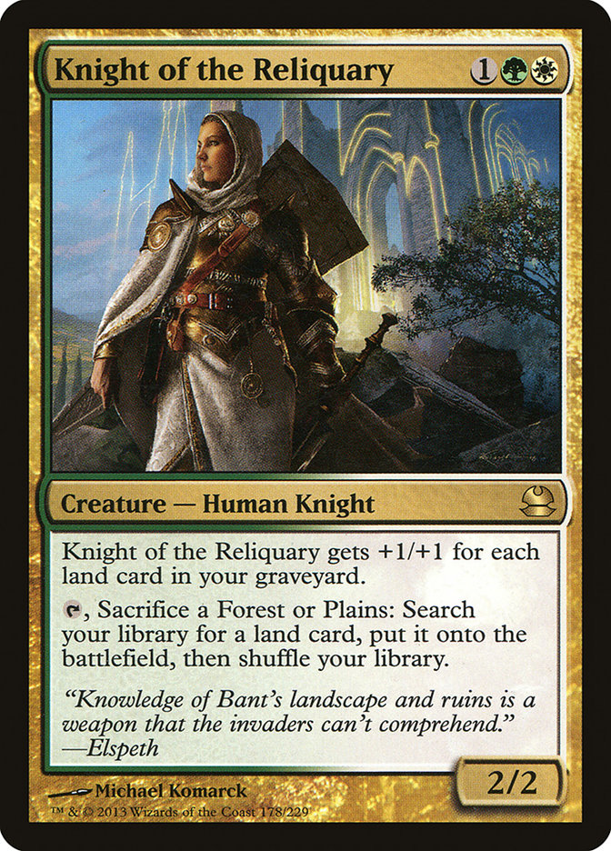 Knight of the Reliquary MMA-178 Modern Masters Magic card