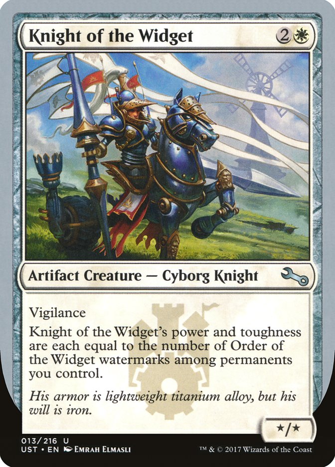 Knight of the Widget UST-13 Unstable Magic card
