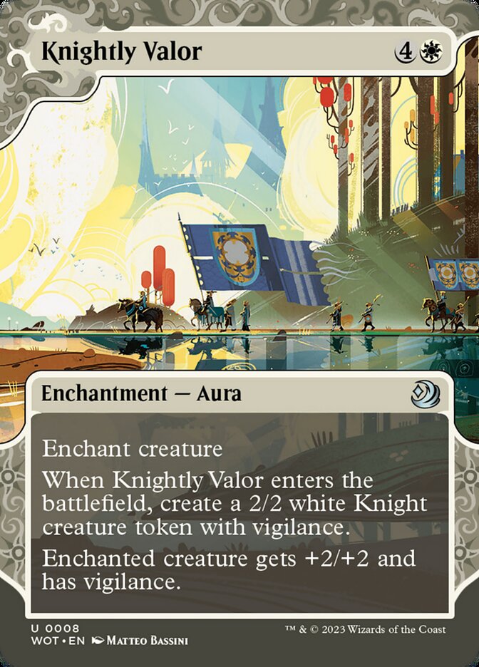 Knightly Valor WOT-8 Wilds of Eldraine: Enchanting Tales Magic card