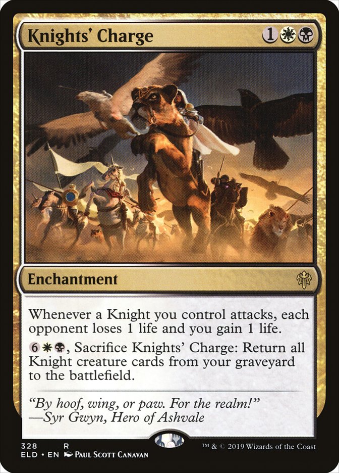 Knights' Charge ELD-328 Throne of Eldraine Magic card