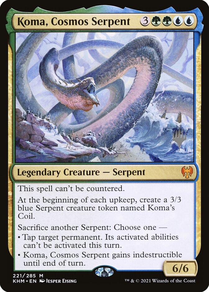 Koma, Cosmos Serpent PKHM-221P Kaldheim Promos Magic card
