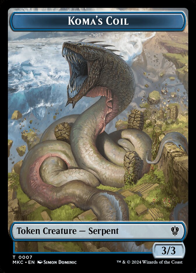 Koma's Coil TMKC-7 Murders at Karlov Manor Commander Tokens Magic card