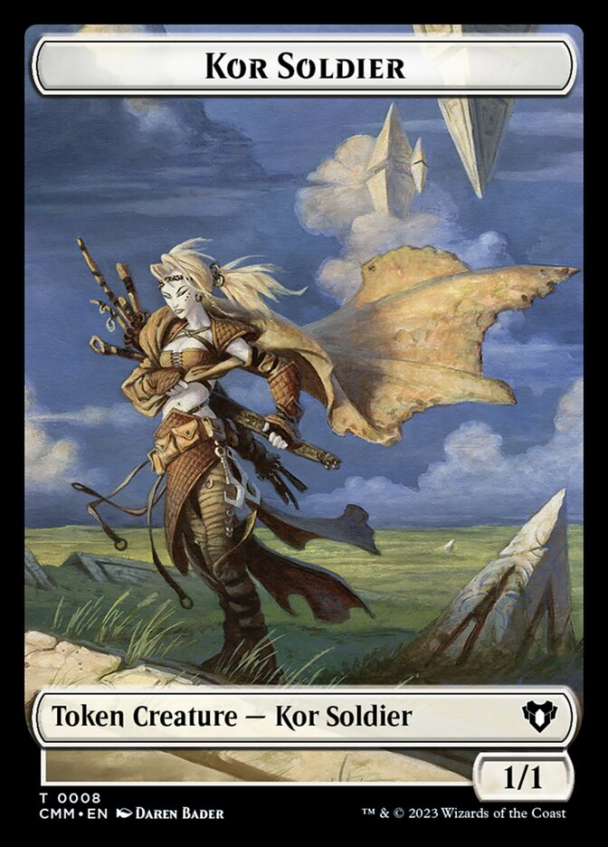 Kor Soldier TCMM-8 Commander Masters Tokens Magic card