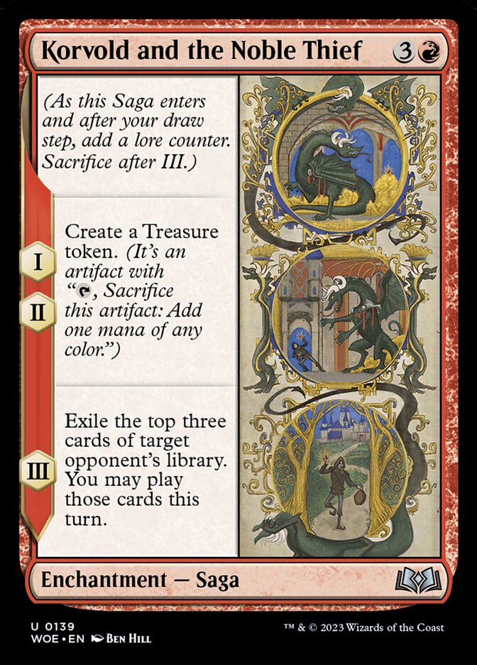 Korvold and the Noble Thief WOE-139 Wilds of Eldraine Magic card