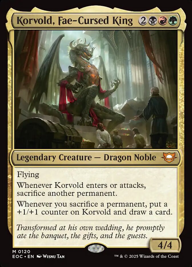 Korvold, Fae-Cursed King EOC-120 Edge of Eternities Commander Magic card