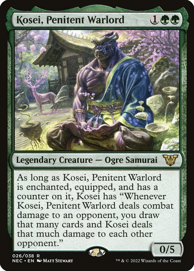 Kosei, Penitent Warlord NEC-26 Neon Dynasty Commander Magic card