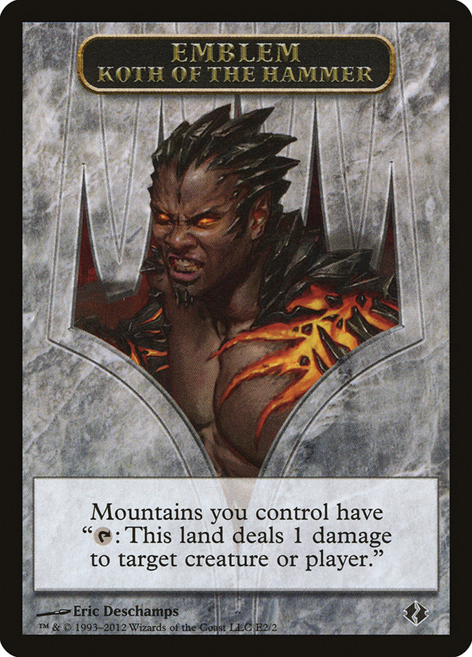 Koth of the Hammer Emblem TDDI-2 Duel Decks: Venser vs. Koth Tokens Magic card