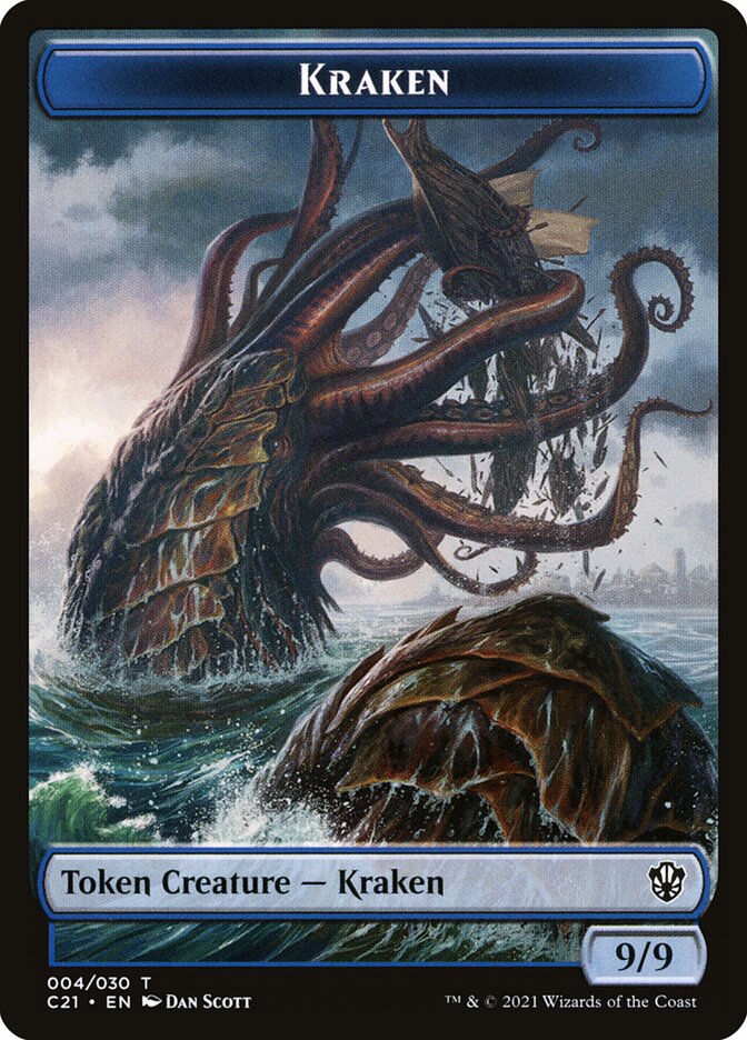 Kraken TC21-4 Commander 2021 Tokens Magic card