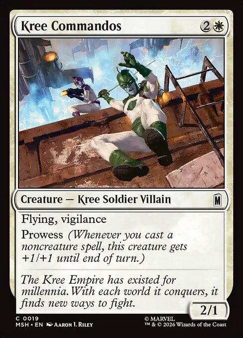 Kree Commandos MSH-19 Marvel Super Heroes Magic card