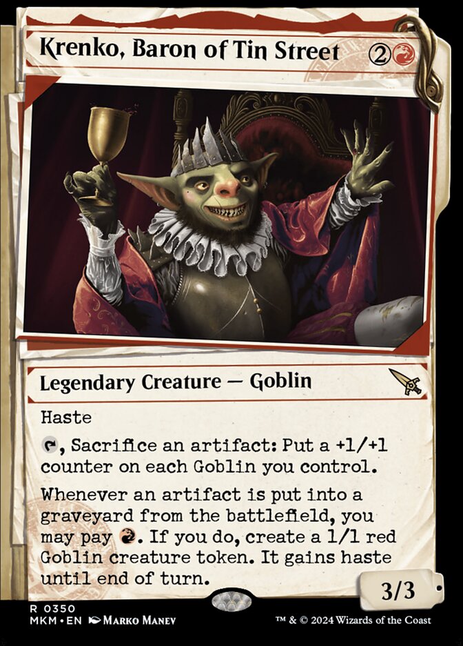 Krenko, Baron of Tin Street MKM-350 Murders at Karlov Manor Magic card