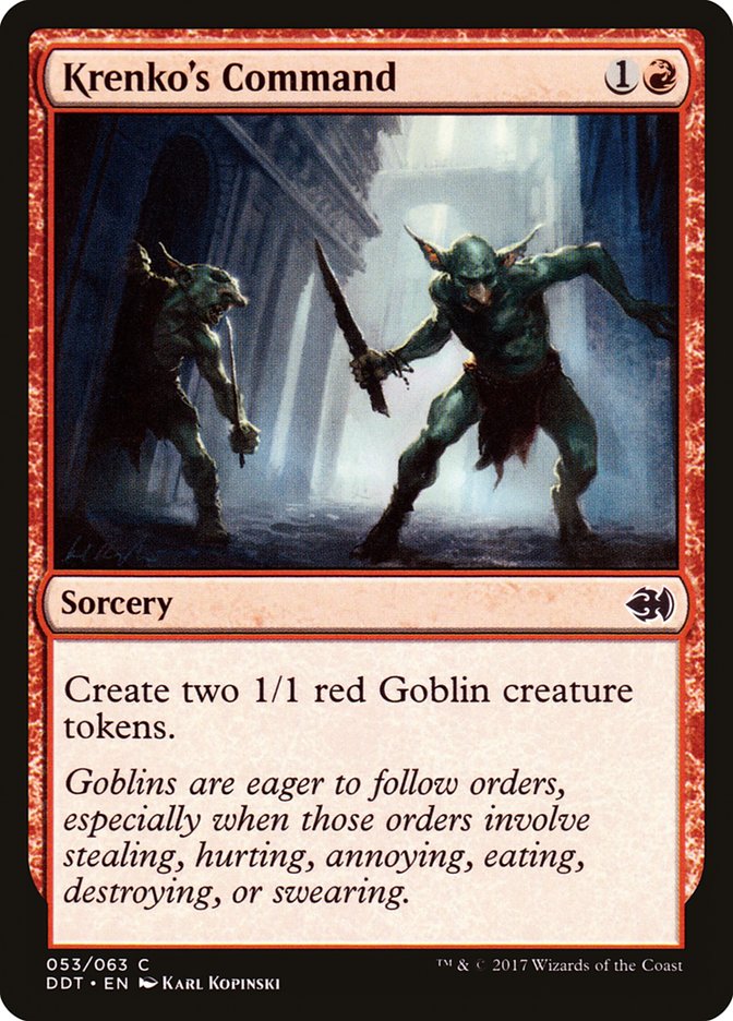Krenko's Command DDT-53 Duel Decks: Merfolk vs. Goblins Magic card