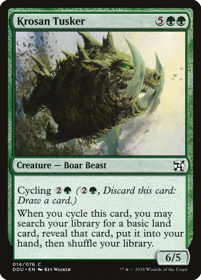 Krosan Tusker DDU-14 Duel Decks: Elves vs. Inventors Magic card