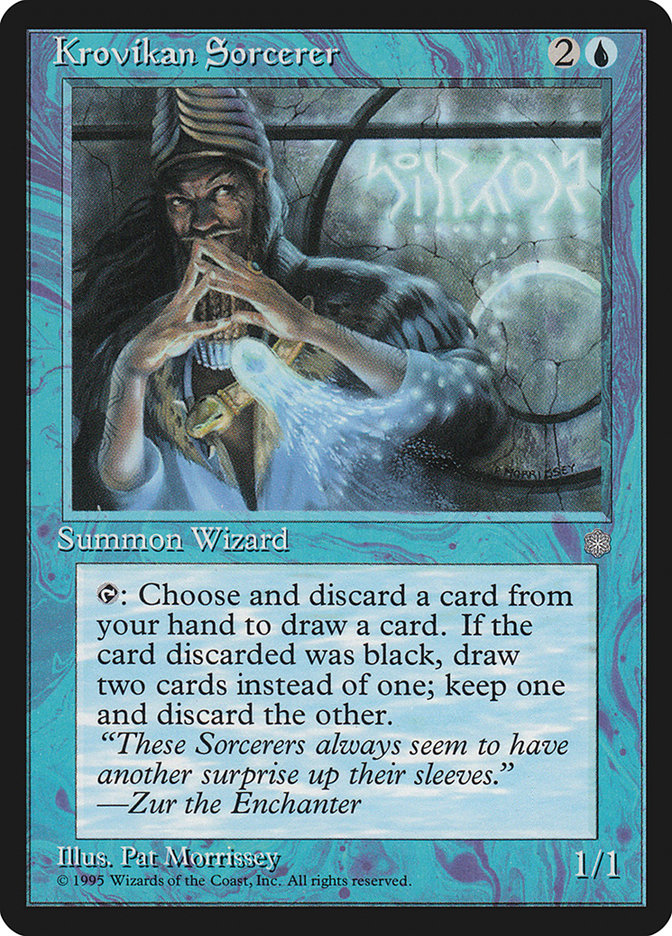 Krovikan Sorcerer ICE-81 Ice Age Magic card