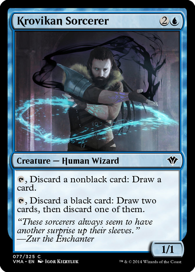 Krovikan Sorcerer VMA-77 Vintage Masters Magic card