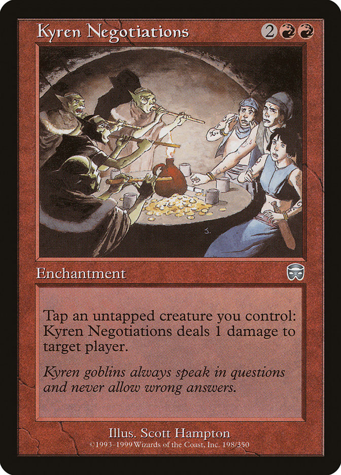 Kyren Negotiations MMQ-198 Mercadian Masques Magic card
